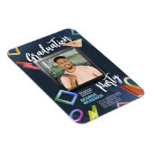 Donkere fancy graduatie-partij personaliseren magneet (Rechterzijde)