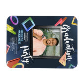 Donkere fancy graduatie-partij personaliseren magneet (Horizontaal)