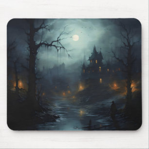 Donkere fantasie horror landschap muismat