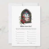 Donkere Fantasie Kasteel Venster Gotische Bruiloft Kaart (Voorkant)