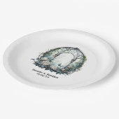 Donkere Fantasie Kasteel Venster Gotische Bruiloft Papieren Bordje (Gekanteld)