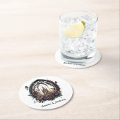 Donkere Fantasie Kasteel Venster Gotische Bruiloft Ronde Kartonnen Onderzetter (Insitu)