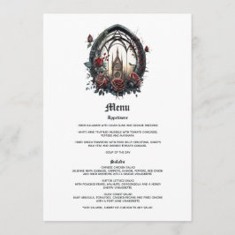 Donkere Fantasie Kasteelraam Gotische Bruiloft Menu