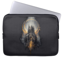 Donkere Fantasie Kathedraal Grunge Laptop Hoes