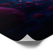 Donkere fantasievallei met gloeiende groene lucht  poster (Hoek)