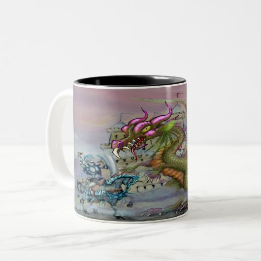 Donkere Fantasy Art Two-Tone Coffee Mok (Voorkant links)