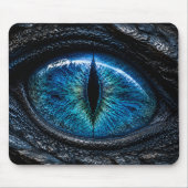 Donkere Fantasy Blauwe Drakenoog Muismat (Voorkant)
