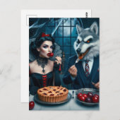 Donkere Fantasy Botsing Briefkaart (Voorkant / Achterkant)