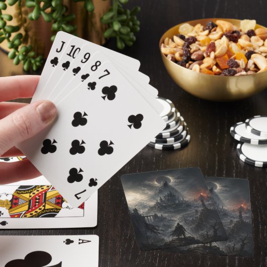 Donkere Fantasy Eclipse Gotische Kasteel Poker Spe Pokerkaarten (Insitu)