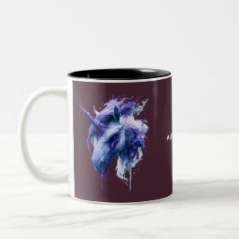 Donkere Fantasy Eenhoorn Koffiemok Tweekleurige Koffiemok