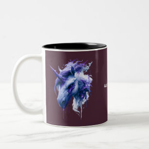 Donkere Fantasy Eenhoorn Koffiemok Tweekleurige Koffiemok