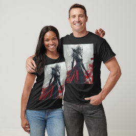 Donkere Fantasy Elf Krijger – Gotische Muurkunst T-shirt