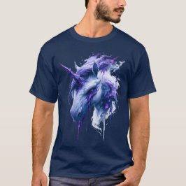 Donkere Fantasy Galaxy Eenhoorn T-shirt