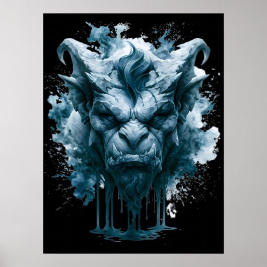 Donkere Fantasy Gargouille Poster (Voorkant)