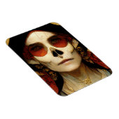 Donkere Fantasy Gothic Skull Woman 2 Magneet (Rechterzijde)