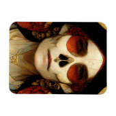 Donkere Fantasy Gothic Skull Woman 2 Magneet (Horizontaal)