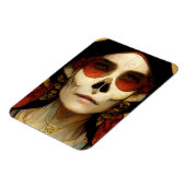 Donkere Fantasy Gothic Skull Woman 2 Magneet (Linkerzijde)