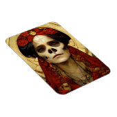 Donkere Fantasy Gothic Skull Woman 3 Magneet (Rechterzijde)
