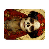 Donkere Fantasy Gothic Skull Woman 3 Magneet (Horizontaal)