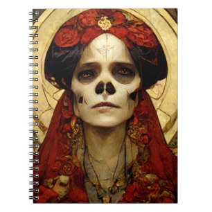 Donkere Fantasy Gothic Skull Woman 3 Notitieboek
