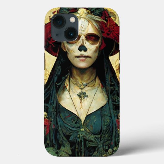 Donkere Fantasy Gothic Skull Woman Case-Mate iPhone Case (Achterkant)