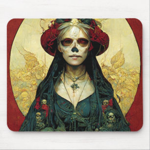 Donkere Fantasy Gothic Skull Woman Muismat