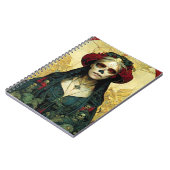 Donkere Fantasy Gothic Skull Woman Notitieboek (Linkerzijde)