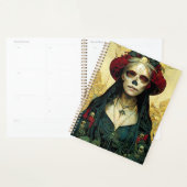 Donkere Fantasy Gothic Skull Woman Planner (Display)