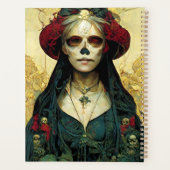 Donkere Fantasy Gothic Skull Woman Planner (Achterkant)