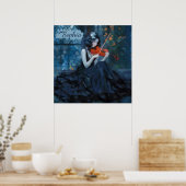Donkere Fantasy Gotische Violiste in Moonlit Garde Poster (Keuken)