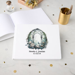 Donkere Fantasy Kasteelraam Gotische Bruiloft Gastenboek