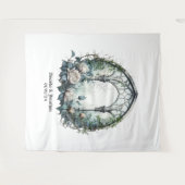 Donkere Fantasy Kasteelraam Gotische Trouw Wandkleed (Voorkant (horizontaal))