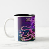 Donkere Fantasy Kunst Tweekleurige Koffiemok (Links)