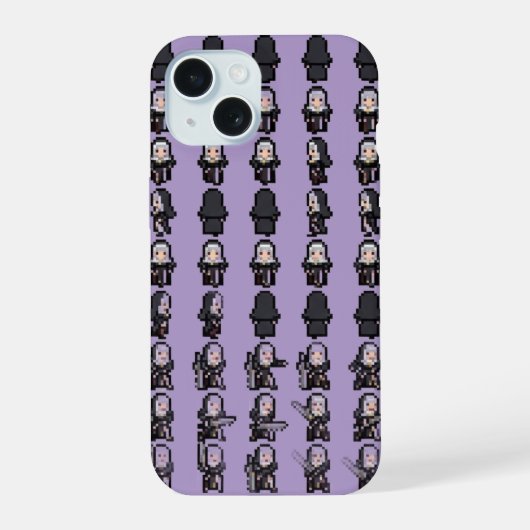 Donkere Fantasy Meisje / Ridder Meisje iPhone 15 Case (Achterkant)
