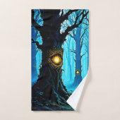 Donkere Fantasy Oogbal Bosontwerp Bad Handdoek (Handdoek)