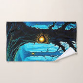 Donkere Fantasy Oogbal Bosontwerp Bad Handdoek (Handdoek)