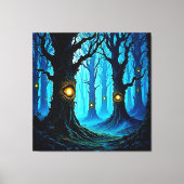 Donkere Fantasy Oogbal Bosontwerp Canvas Afdruk (Voorkant)
