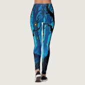 Donkere Fantasy Oogbal Bosontwerp Leggings (Achterkant)