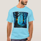 Donkere Fantasy Oogbal Bosontwerp T-shirt (Voorkant)