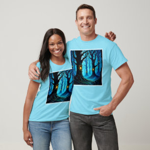 Donkere Fantasy Oogbal Bosontwerp T-shirt