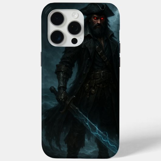 Donkere Fantasy Piraat iPhone 15 Pro Max Hoesje (Achterkant)
