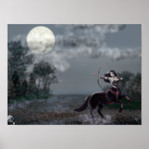 Donkere Fantasy Ridder Muur Kunst Poster