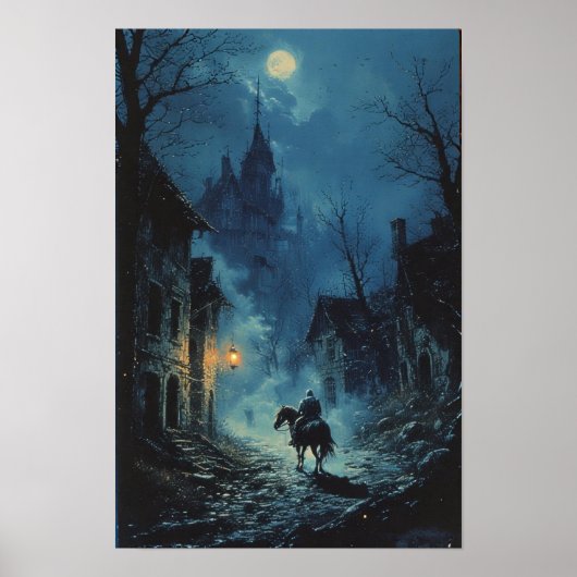 Donkere Fantasy Ridder Poster (Voorkant)