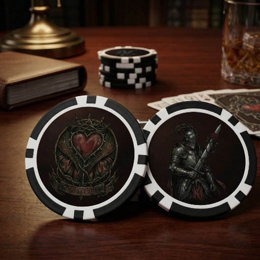 Donkere Fantasy Ridder & Sigil Gotische Token