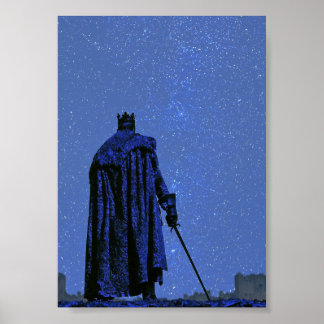 Donkere Fantasy Rode Mantel Ridder Poster