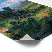 Donkere Fantasy Rustend Skelet Poster (Hoek)