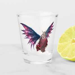 Donkere Fantasy Sprookjeskoningin met Vlinder Vleu Shot Glas