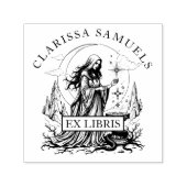 Donkere Fantasy Tovenares Ex Libris Bibliotheekboe Zelfinktende Stempel (Design)