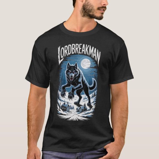 Donkere Fantasy Wolf Kunst voor Fans T-shirt (Voorkant)