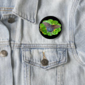 Donkere fase Tiger Swallowtail Vlinder Items Ronde Button 5,7 Cm (In situ)